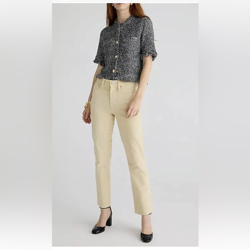 Jcrew TALL slim straight corduroy pant- pale bone